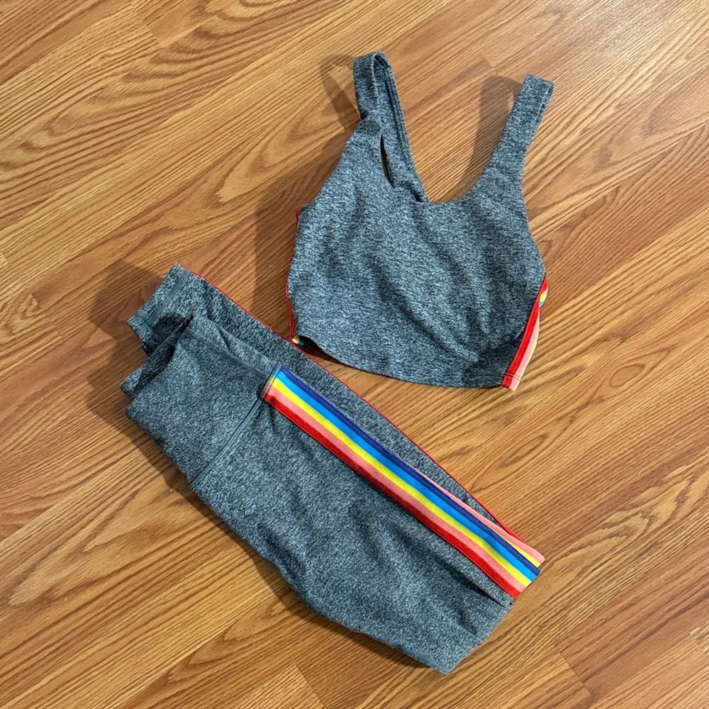 Spiritual Gangster Gray Set with Rainbow Accents